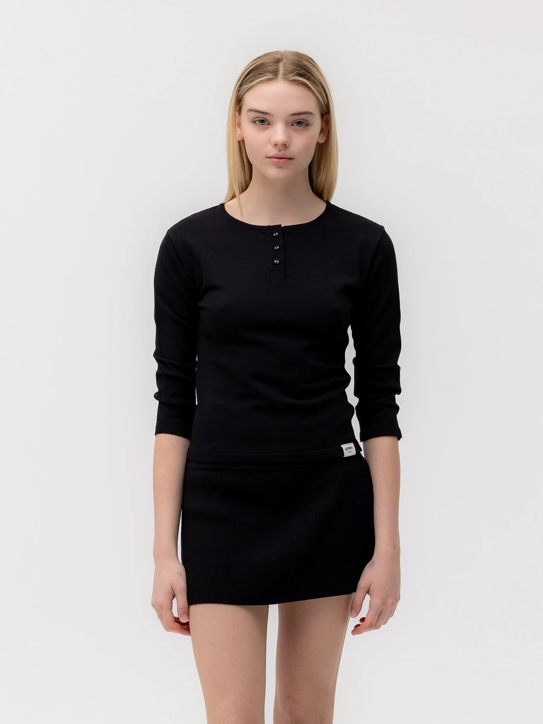 3/4 BUTTON FLY KNIT TEE - Image 10