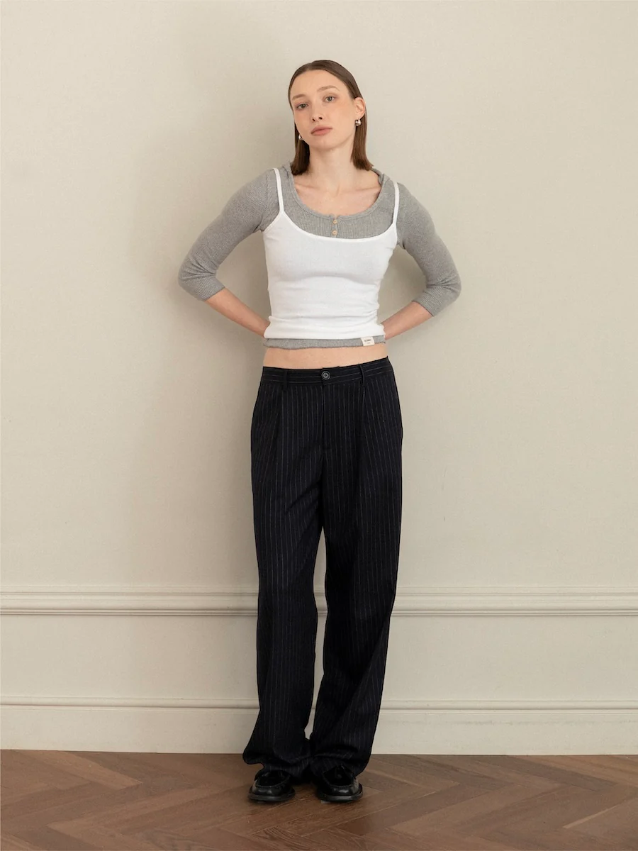3/4 G WAFFLE BUTTON FLY TEE - Image 10