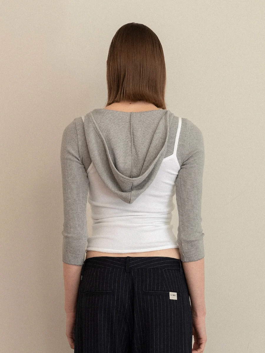 3/4 G WAFFLE BUTTON FLY TEE - Image 11