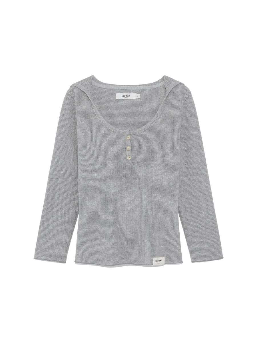 3/4 G WAFFLE BUTTON FLY TEE - Image 8