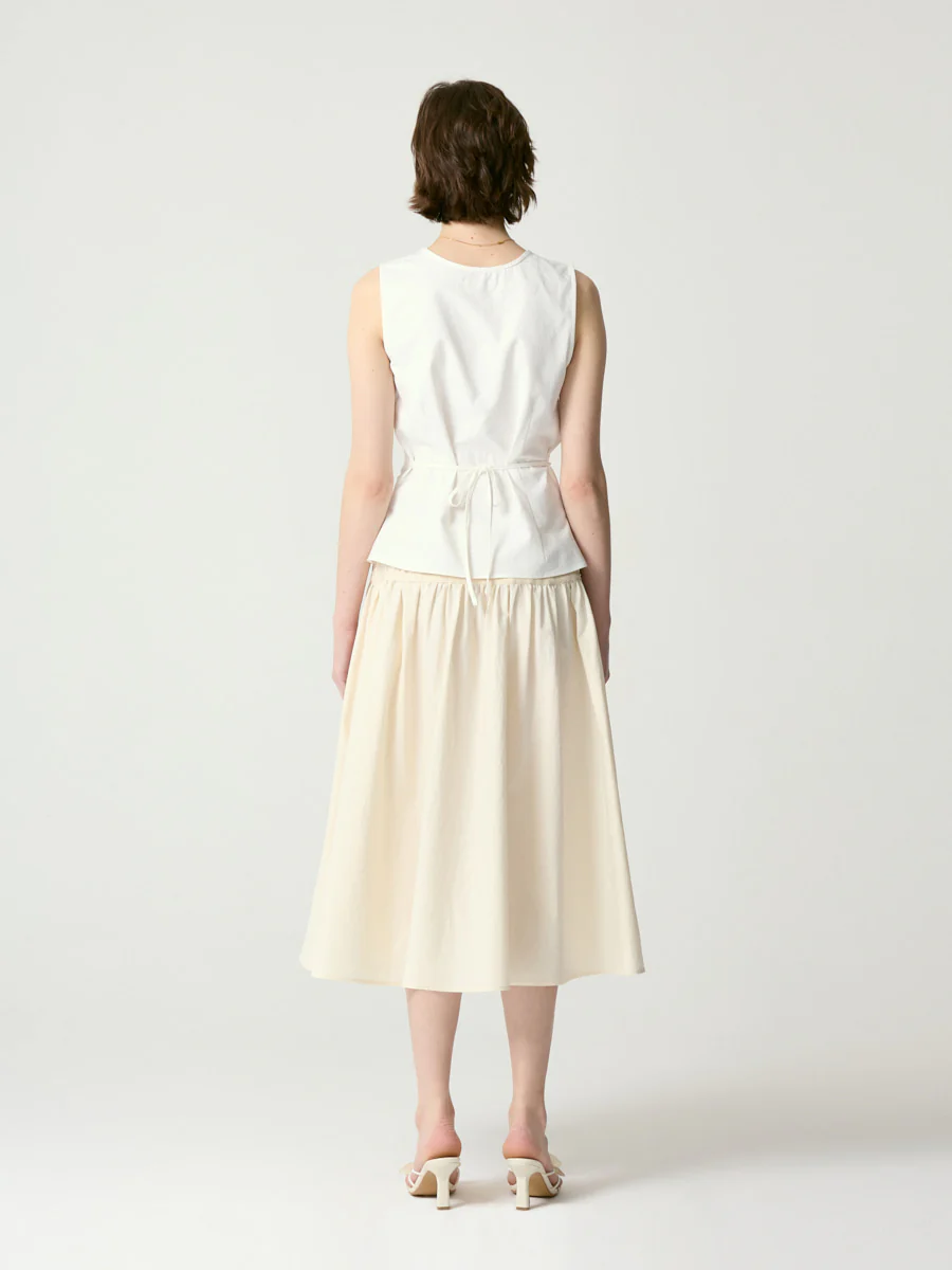 BLOOM SHIRRING LONG SKIRT - Image 3