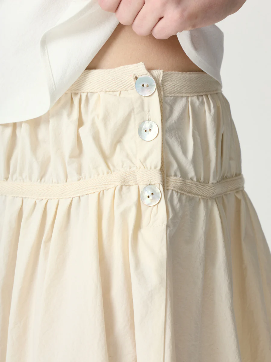 BLOOM SHIRRING LONG SKIRT - Image 7