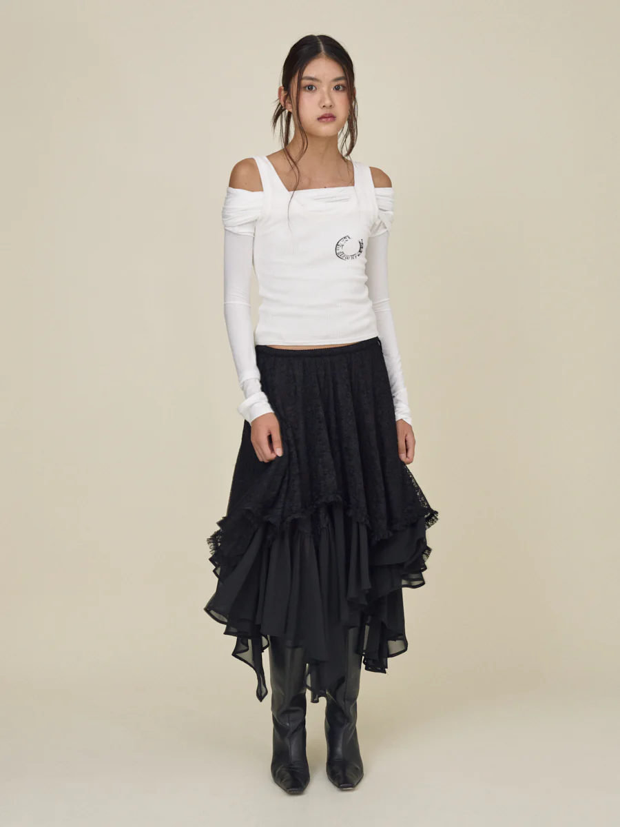 BOHO LACE LONG SKIRT - Image 10