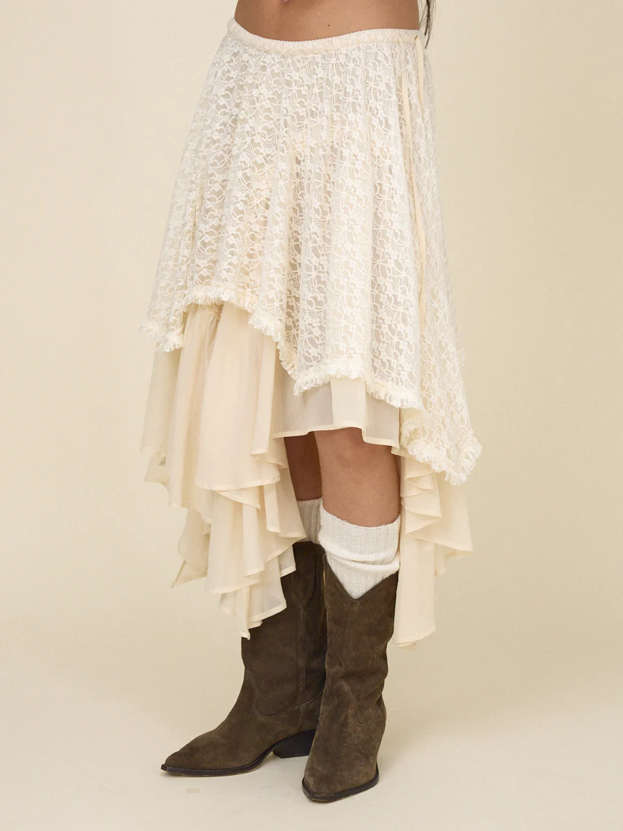 BOHO LACE LONG SKIRT - Image 3
