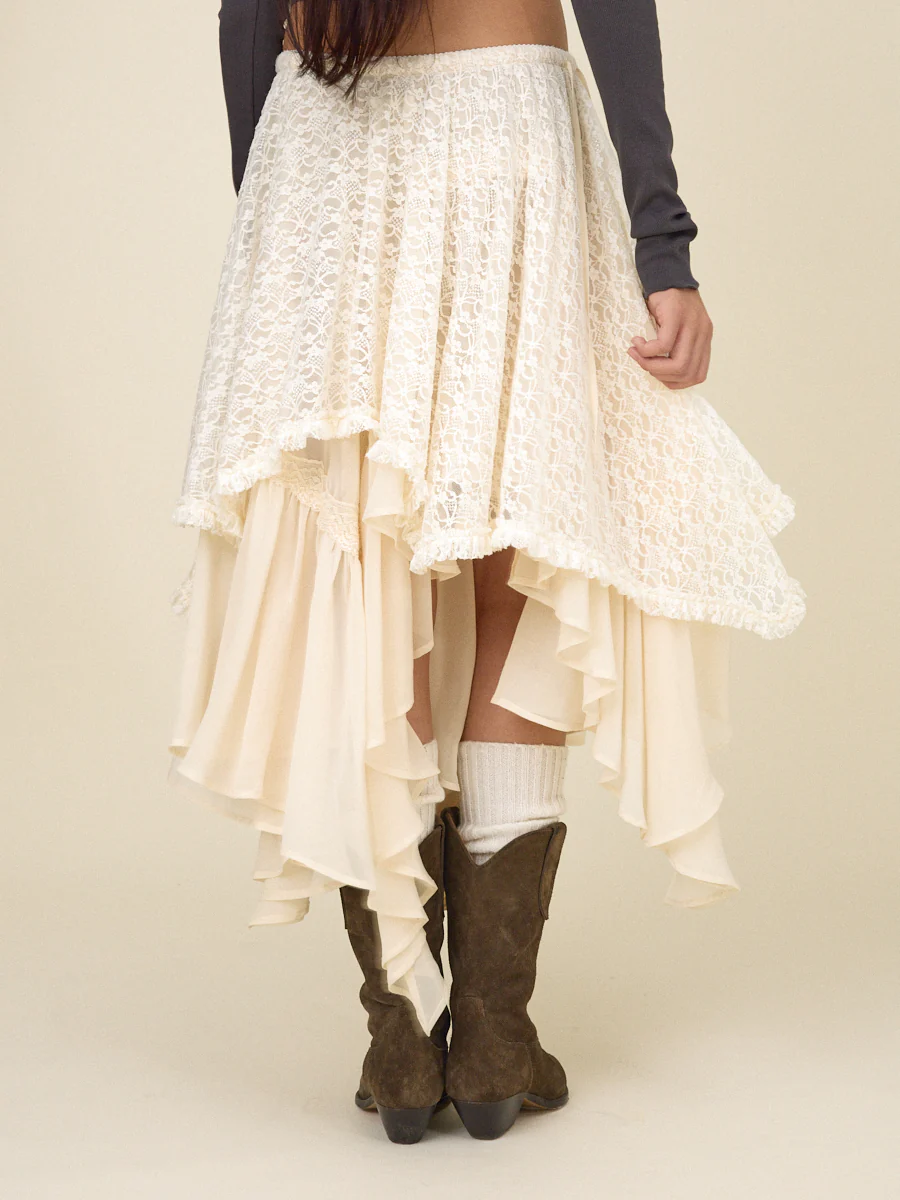 BOHO LACE LONG SKIRT - Image 4