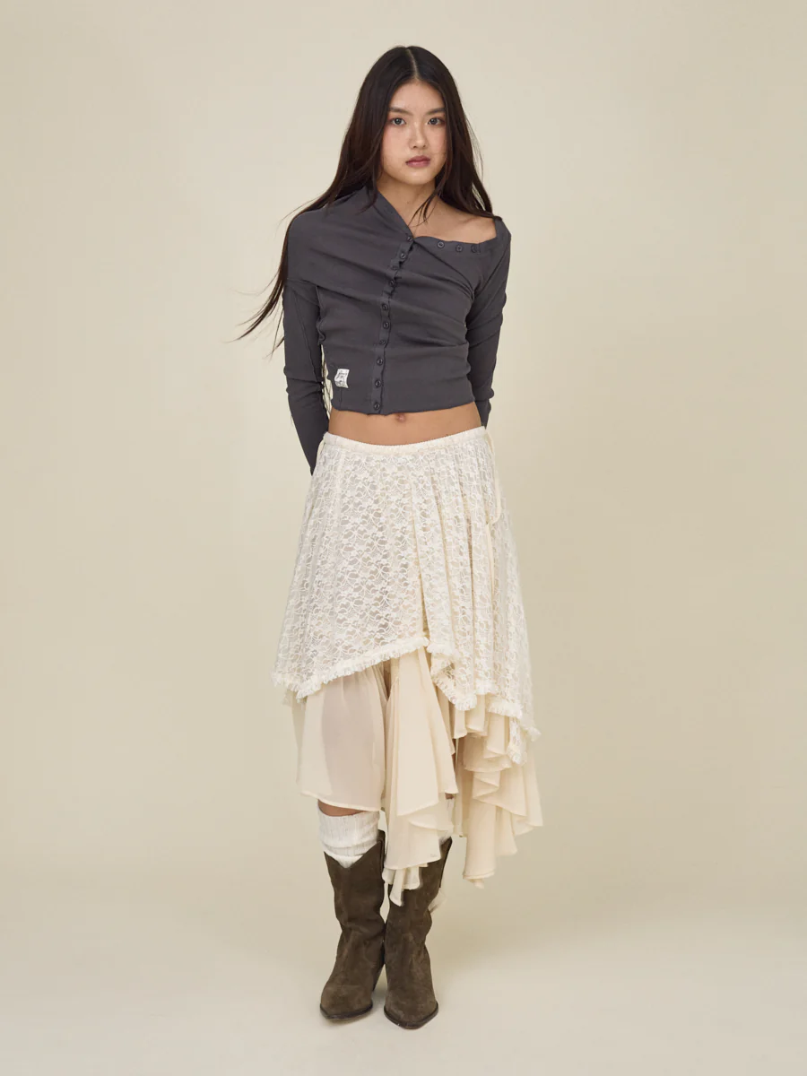 BOHO LACE LONG SKIRT - Image 5