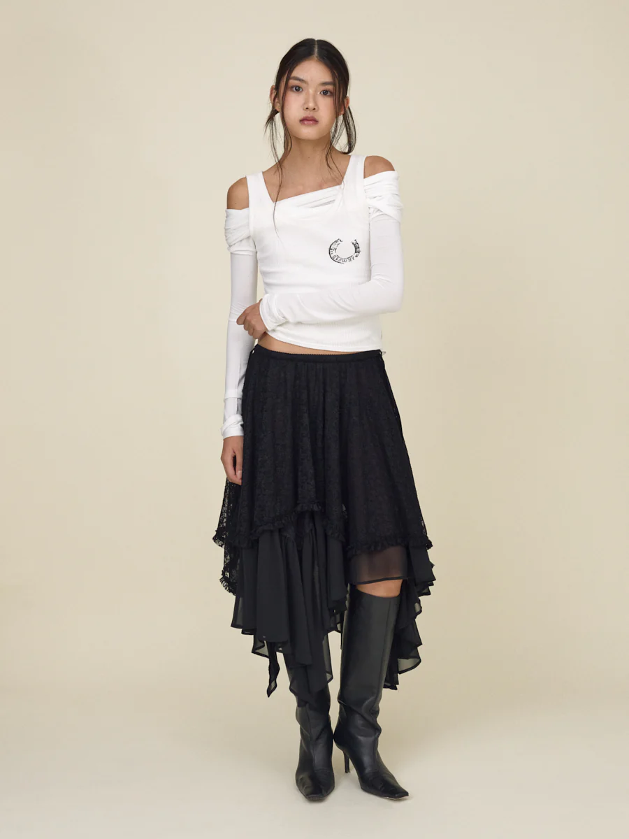 BOHO LACE LONG SKIRT - Image 8