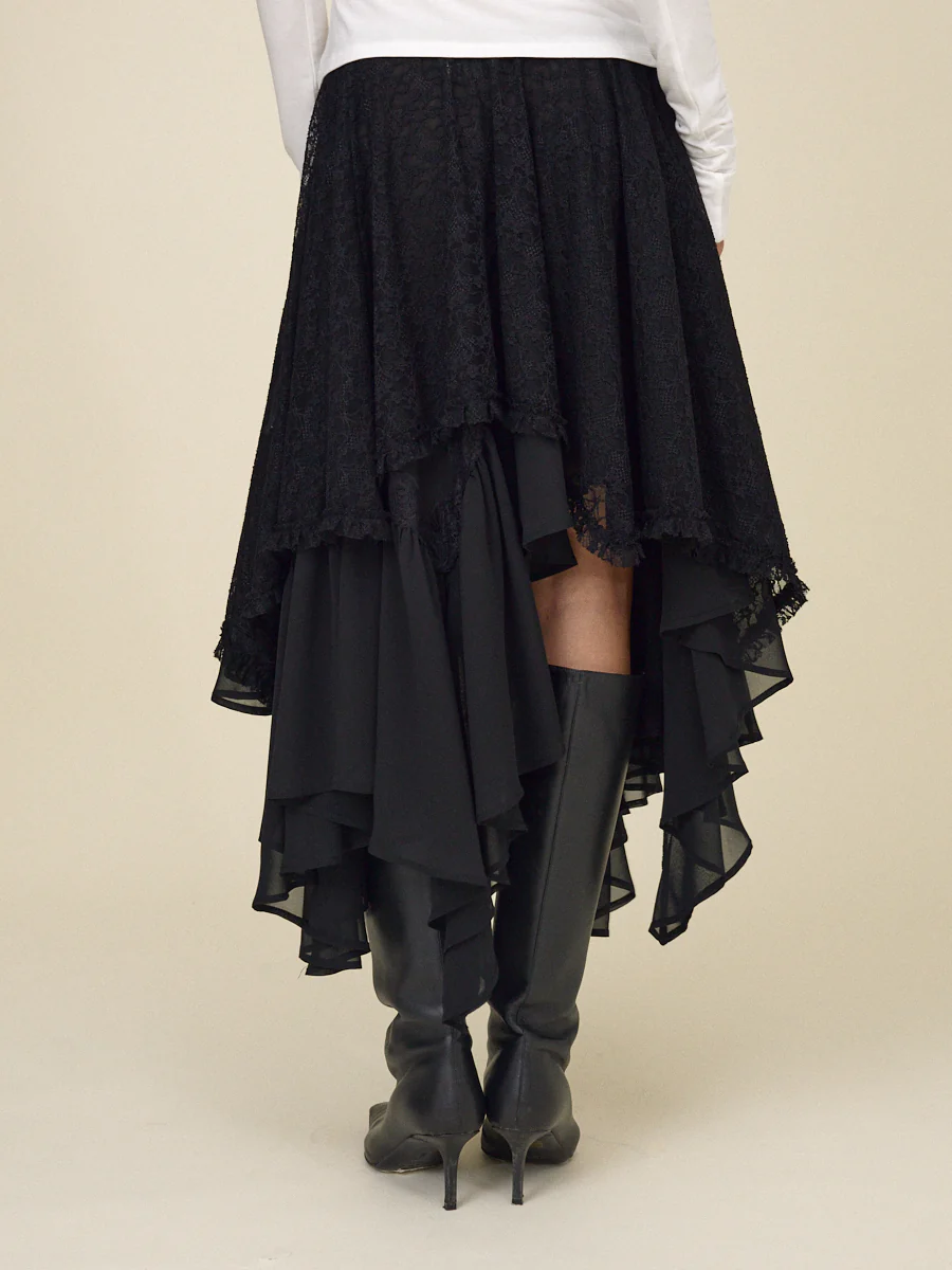 BOHO LACE LONG SKIRT - Image 9