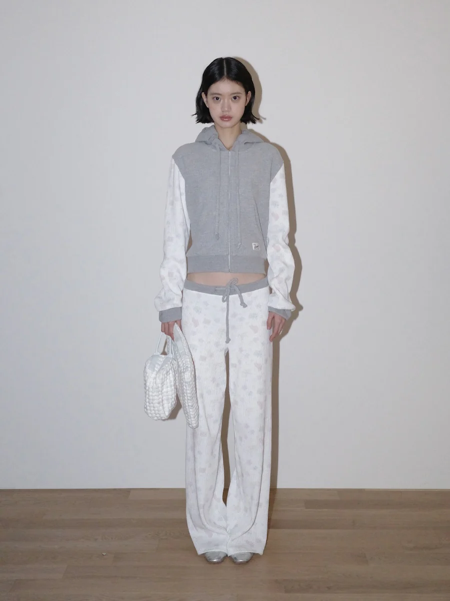 CONTRAST DREAMY WAFFLE PANTS - Image 5