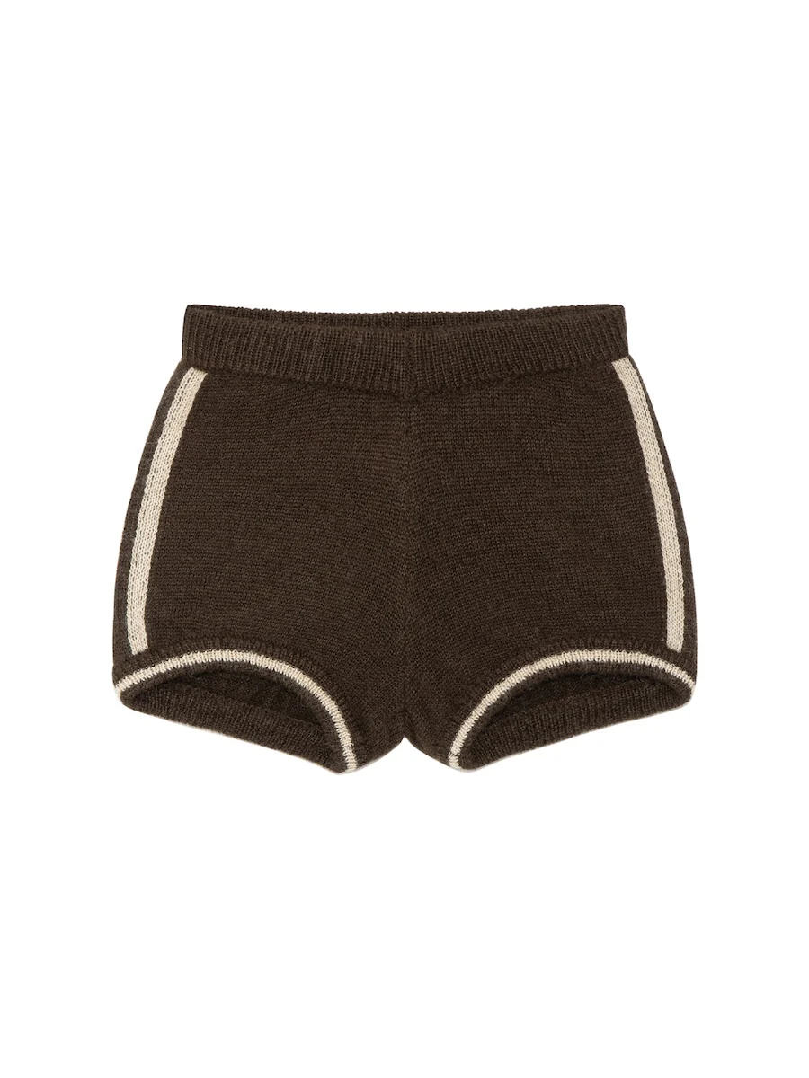 CROSS-STITCH KNIT SHORTS - Image 3