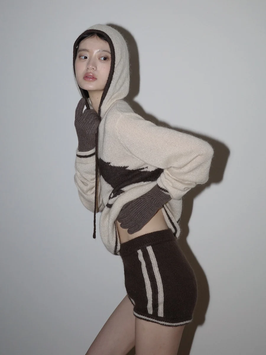 CROSS-STITCH KNIT SHORTS - Image 5