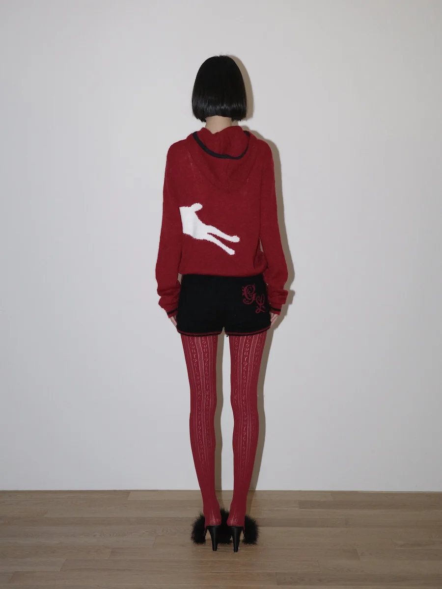 CROSS-STITCH KNIT SHORTS - Image 9