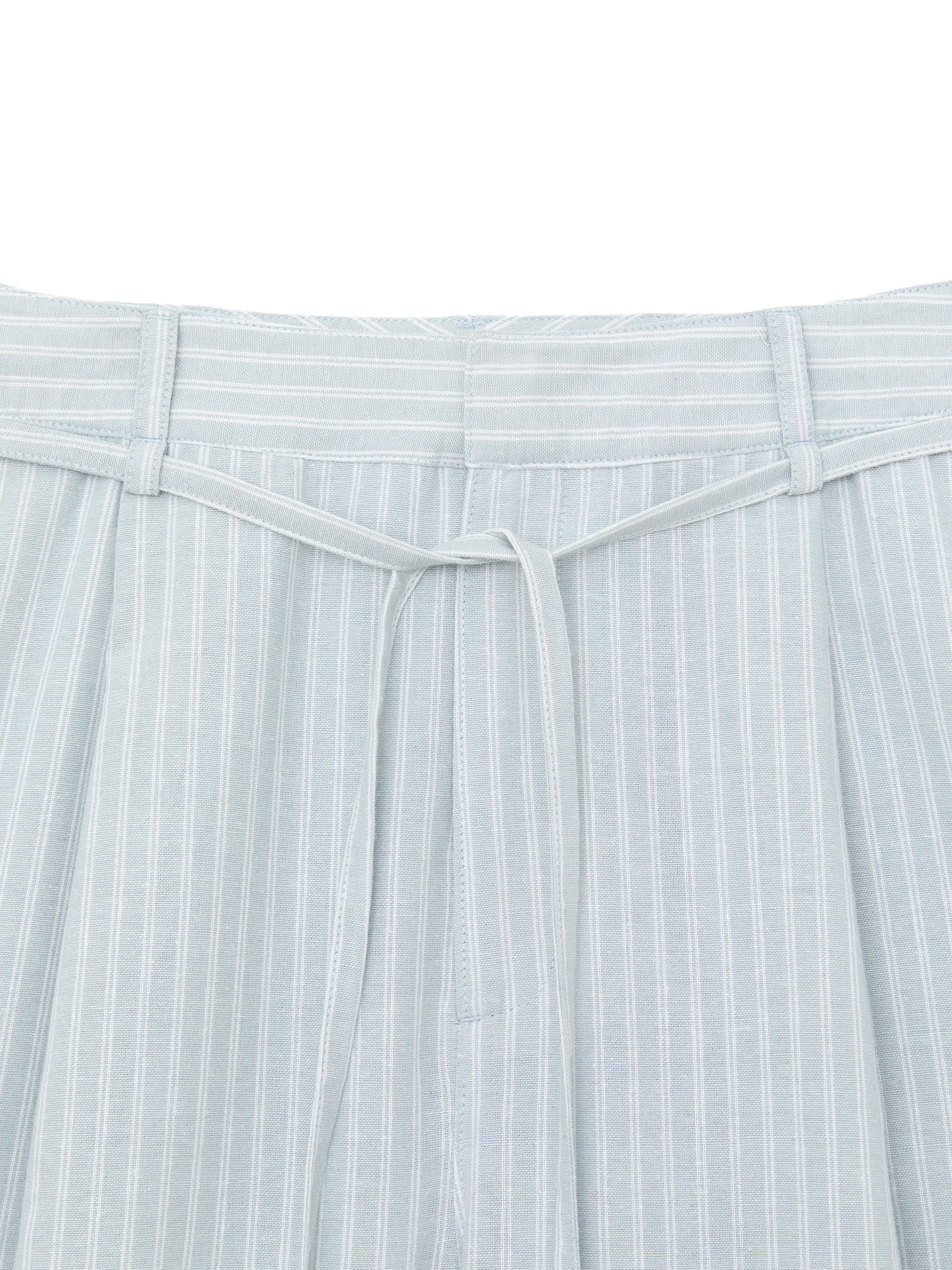 G BELTED LINEN WIDE PANTS - Image 6