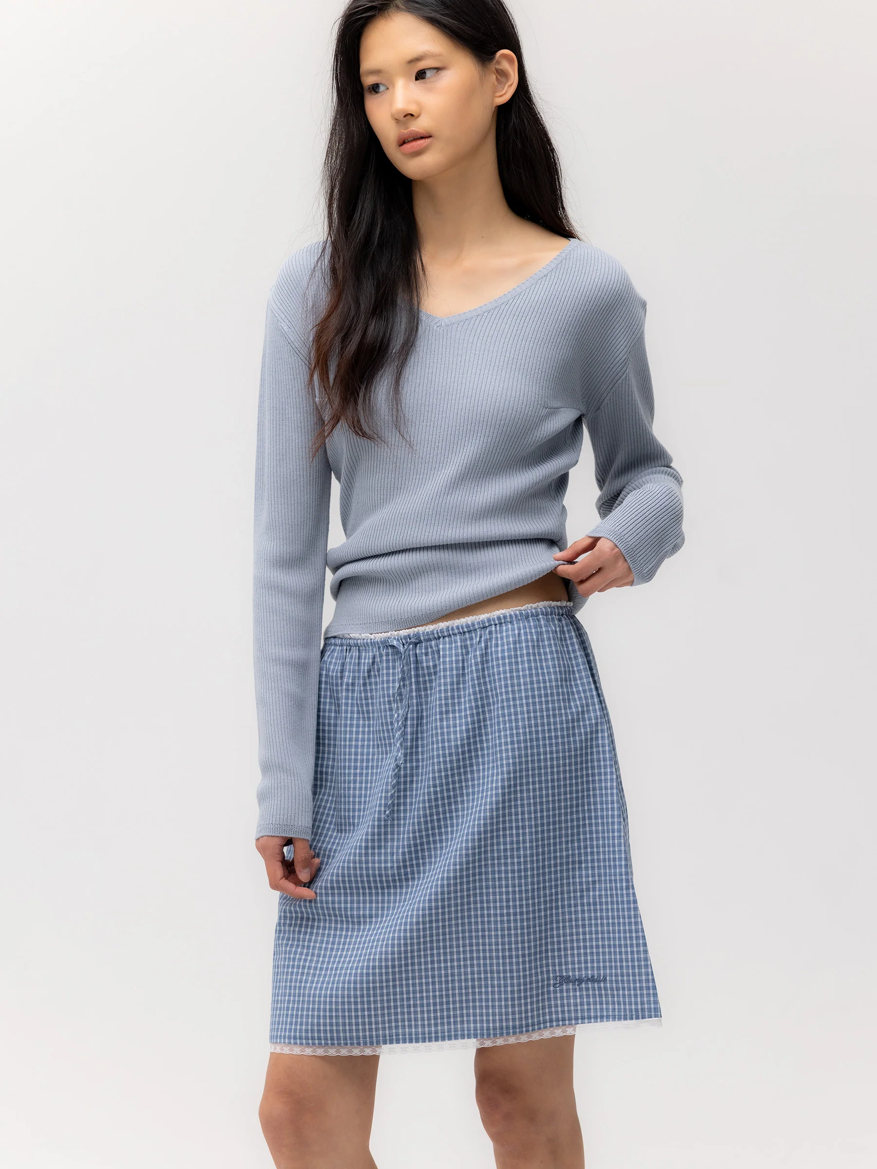 G CLASSIC LACE-UP MIDI SKIRT - Image 18