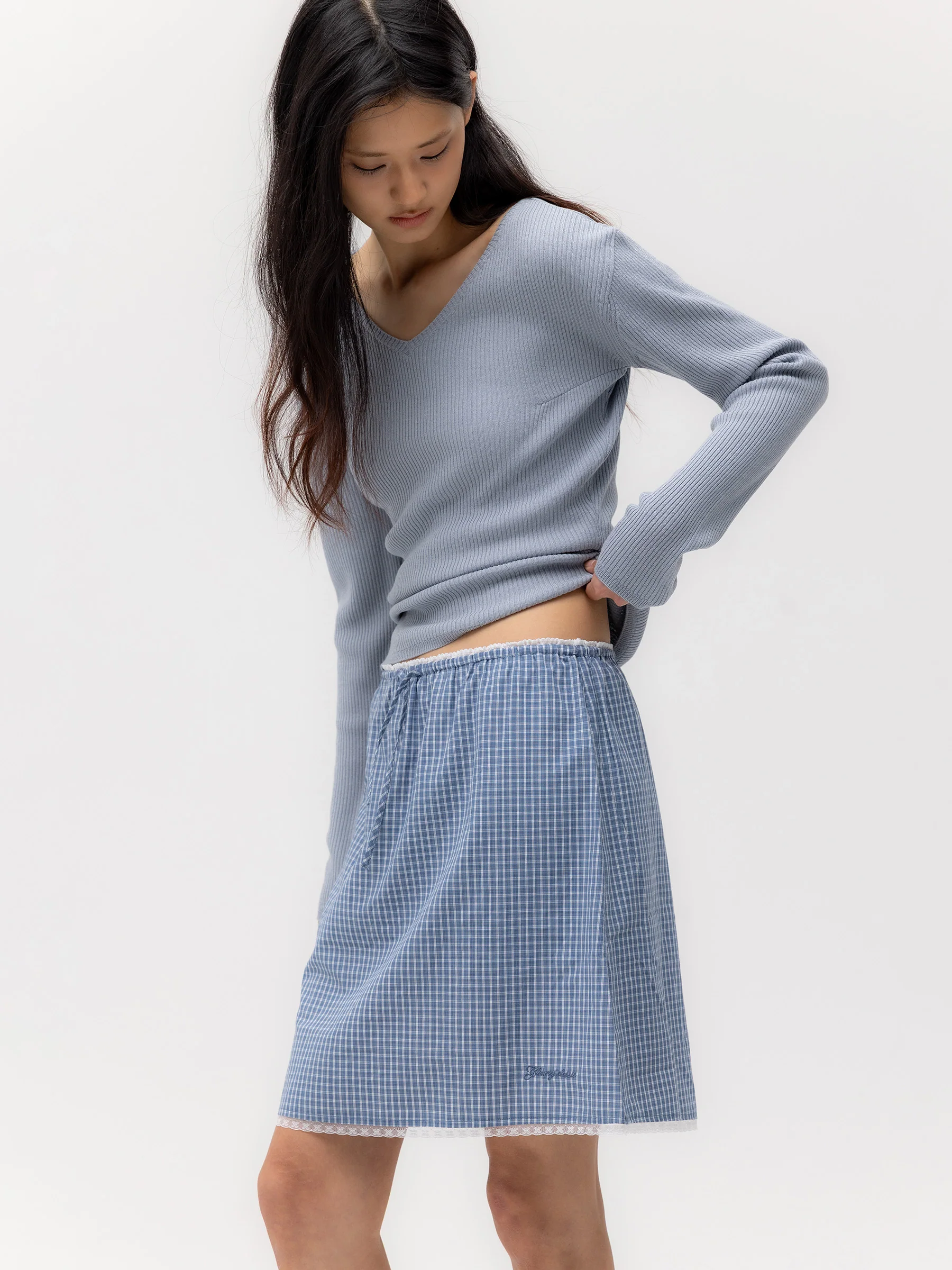 G CLASSIC LACE-UP MIDI SKIRT - Image 19