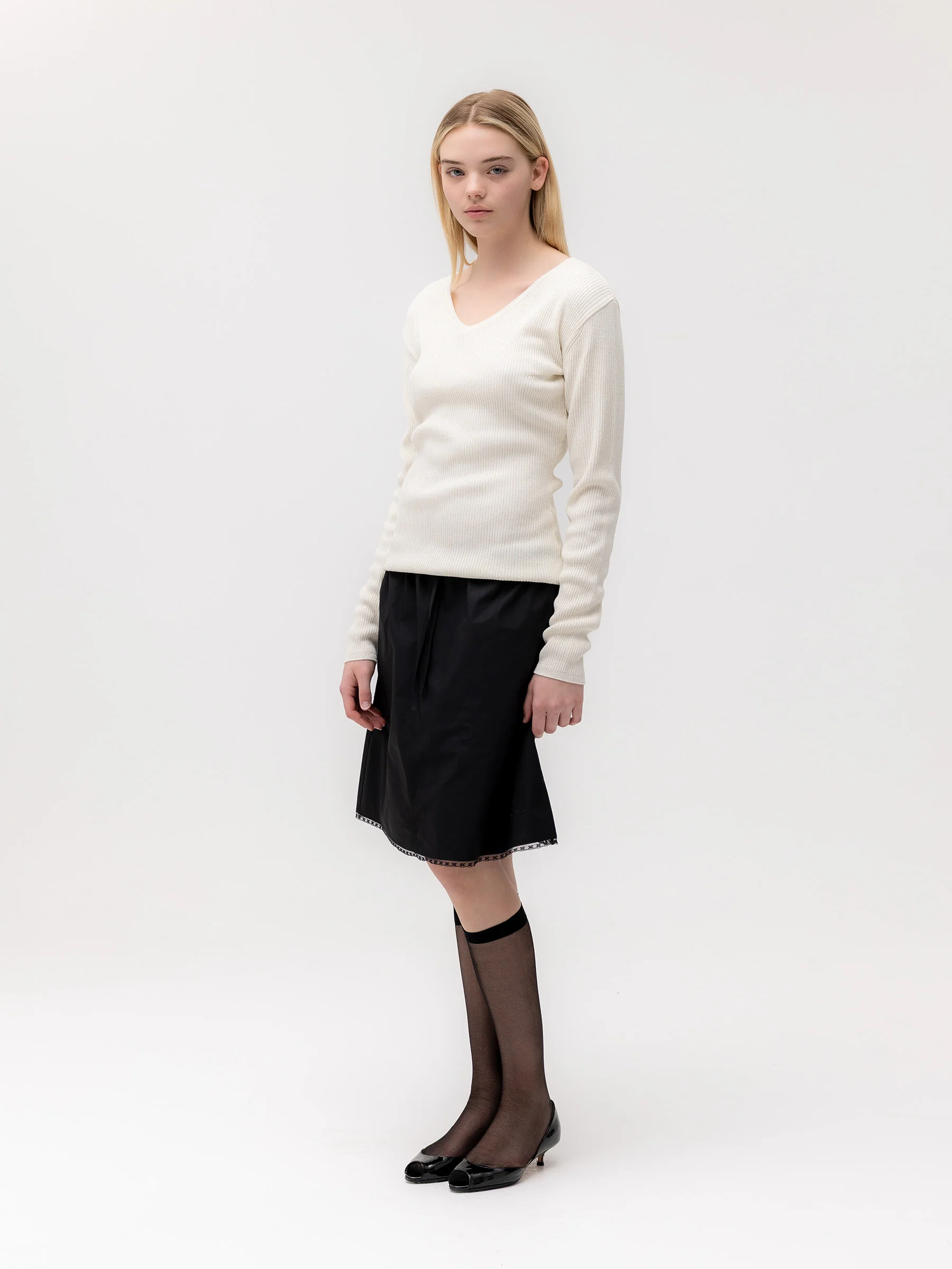 G CLASSIC LACE-UP MIDI SKIRT - Image 35