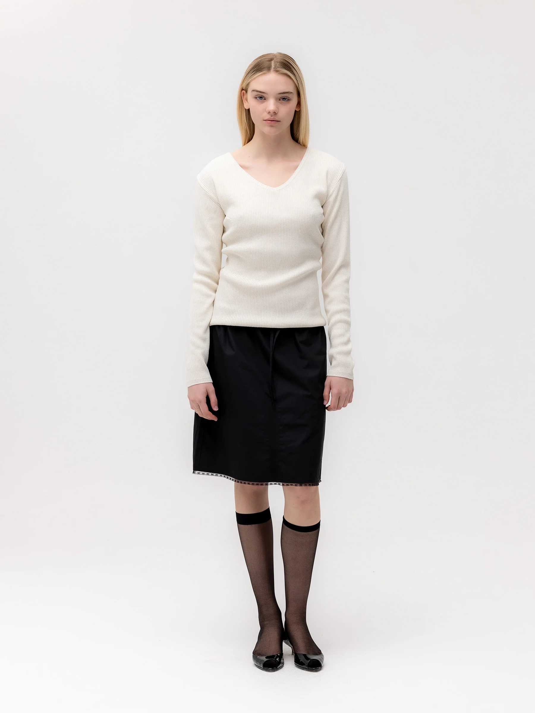G CLASSIC LACE-UP MIDI SKIRT - Image 36