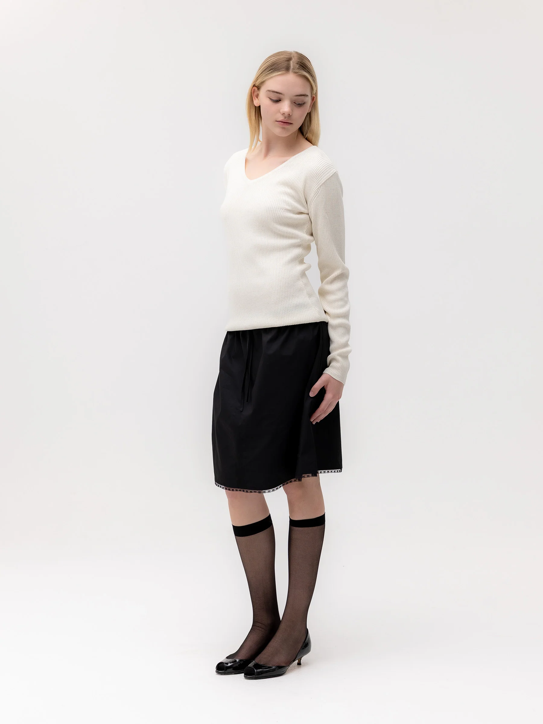 G CLASSIC LACE-UP MIDI SKIRT - Image 37