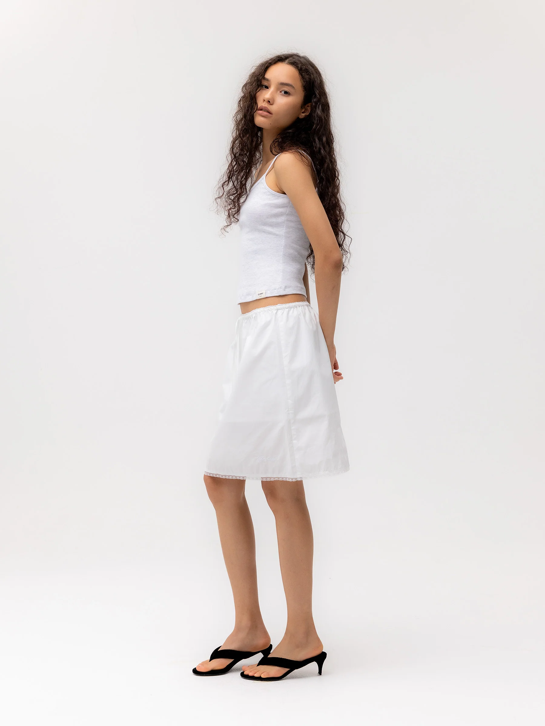 G CLASSIC LACE-UP MIDI SKIRT - Image 4