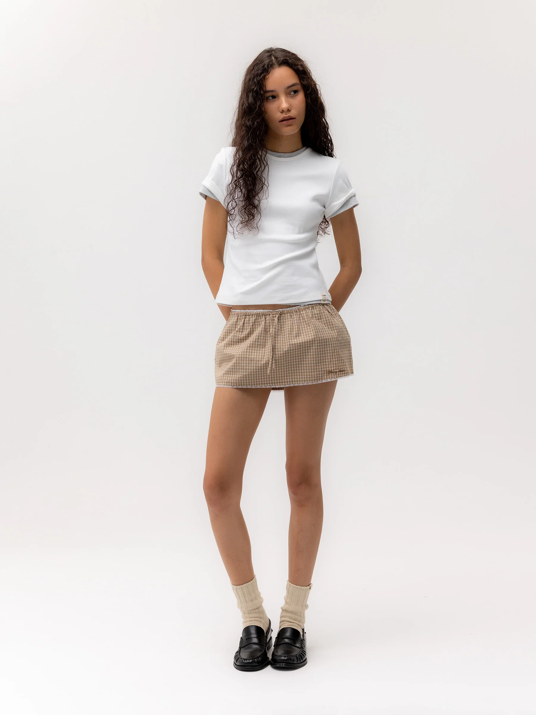 G CLASSIC LACE-UP MINI SKIRT - Image 11