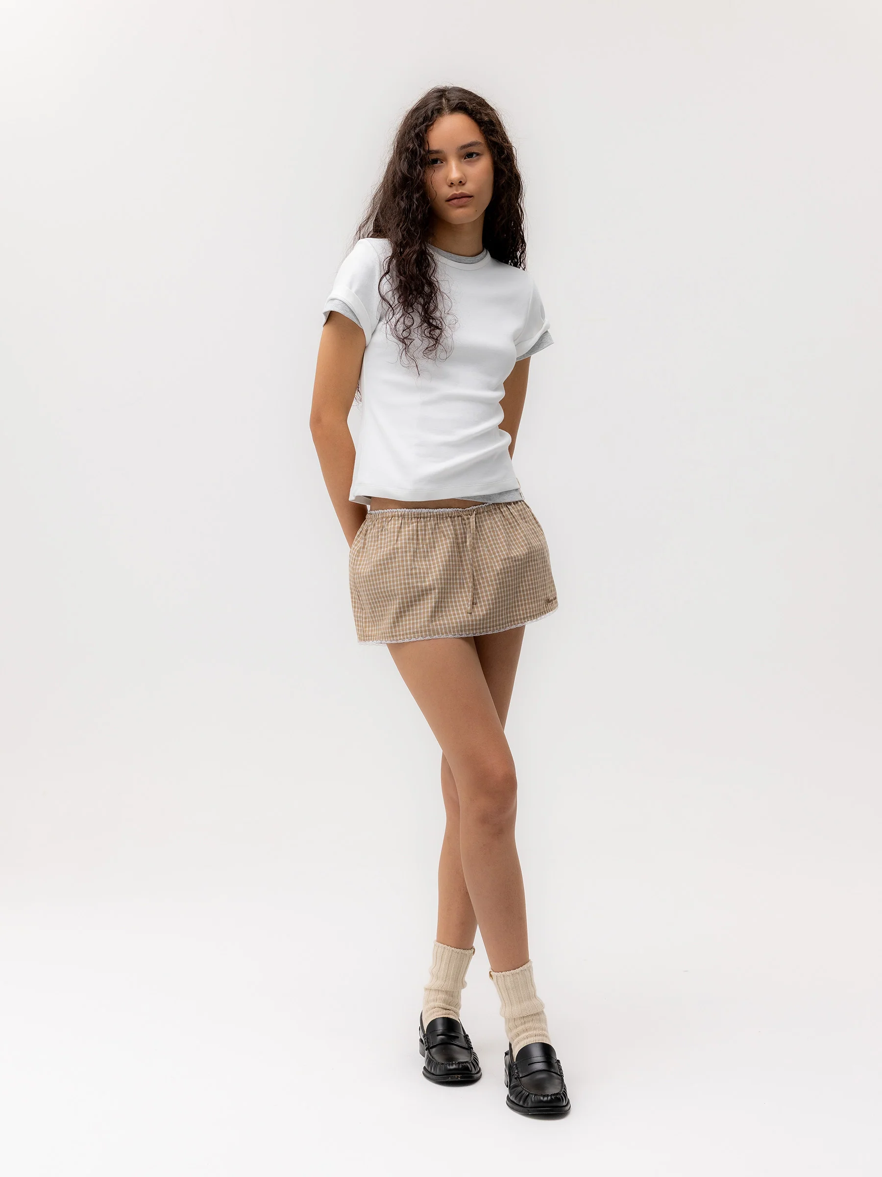 G CLASSIC LACE-UP MINI SKIRT - Image 13