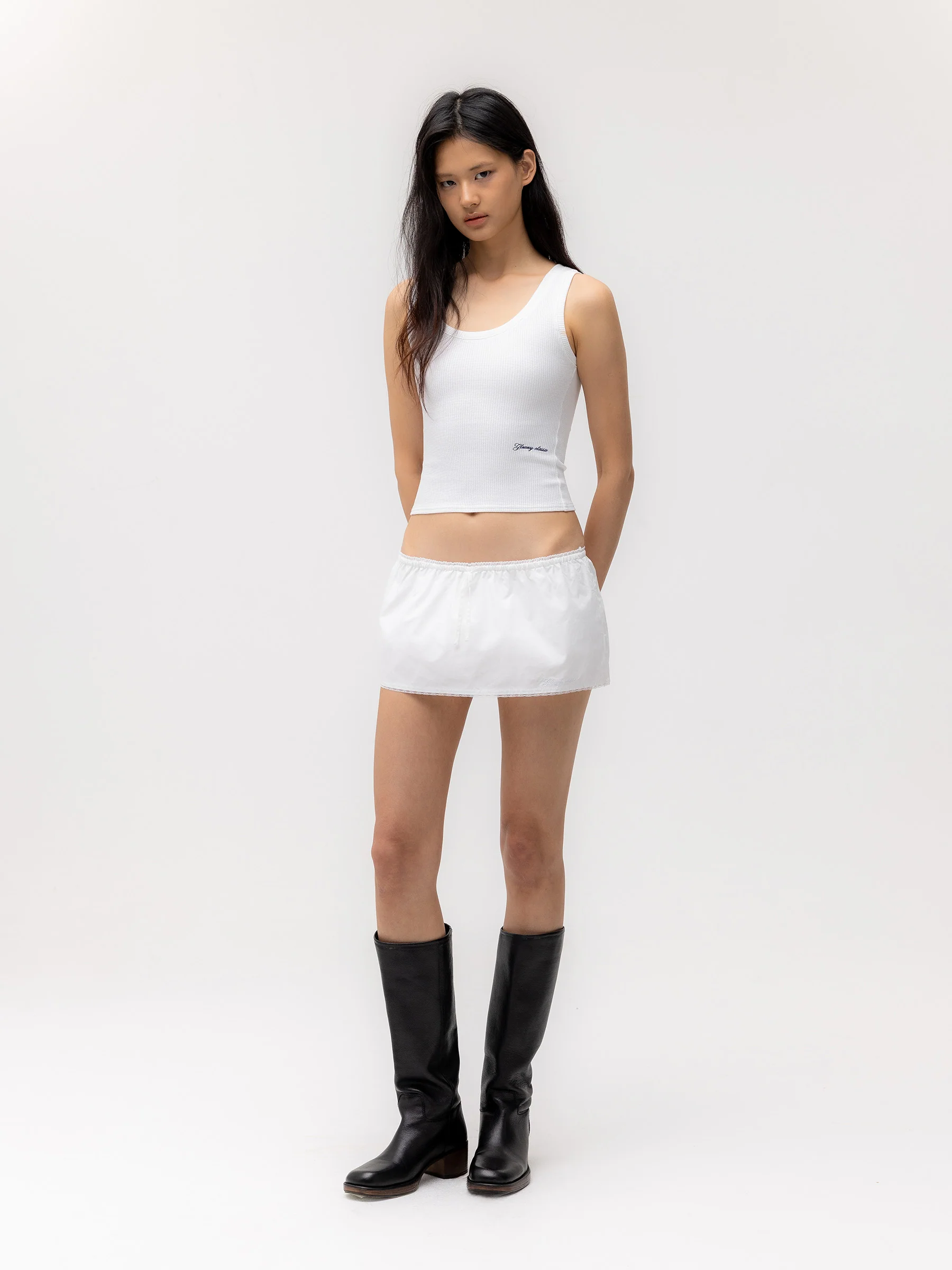 G CLASSIC LACE-UP MINI SKIRT - Image 4