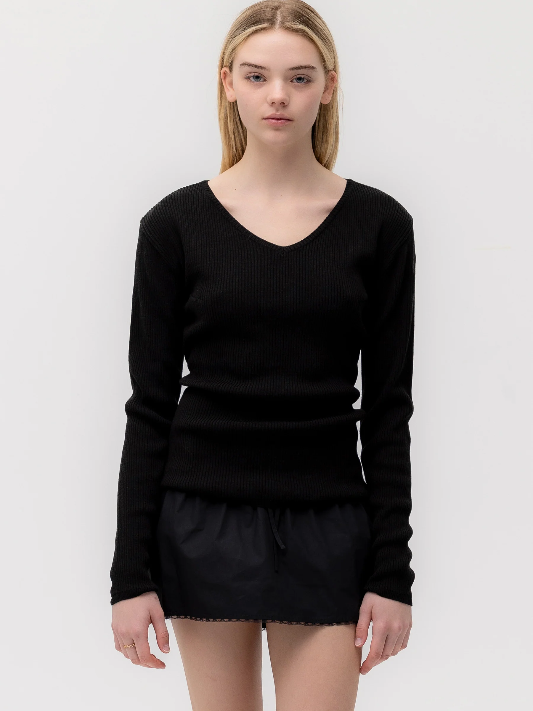 G CLASSIC RIB V-NECK KNIT - Image 22