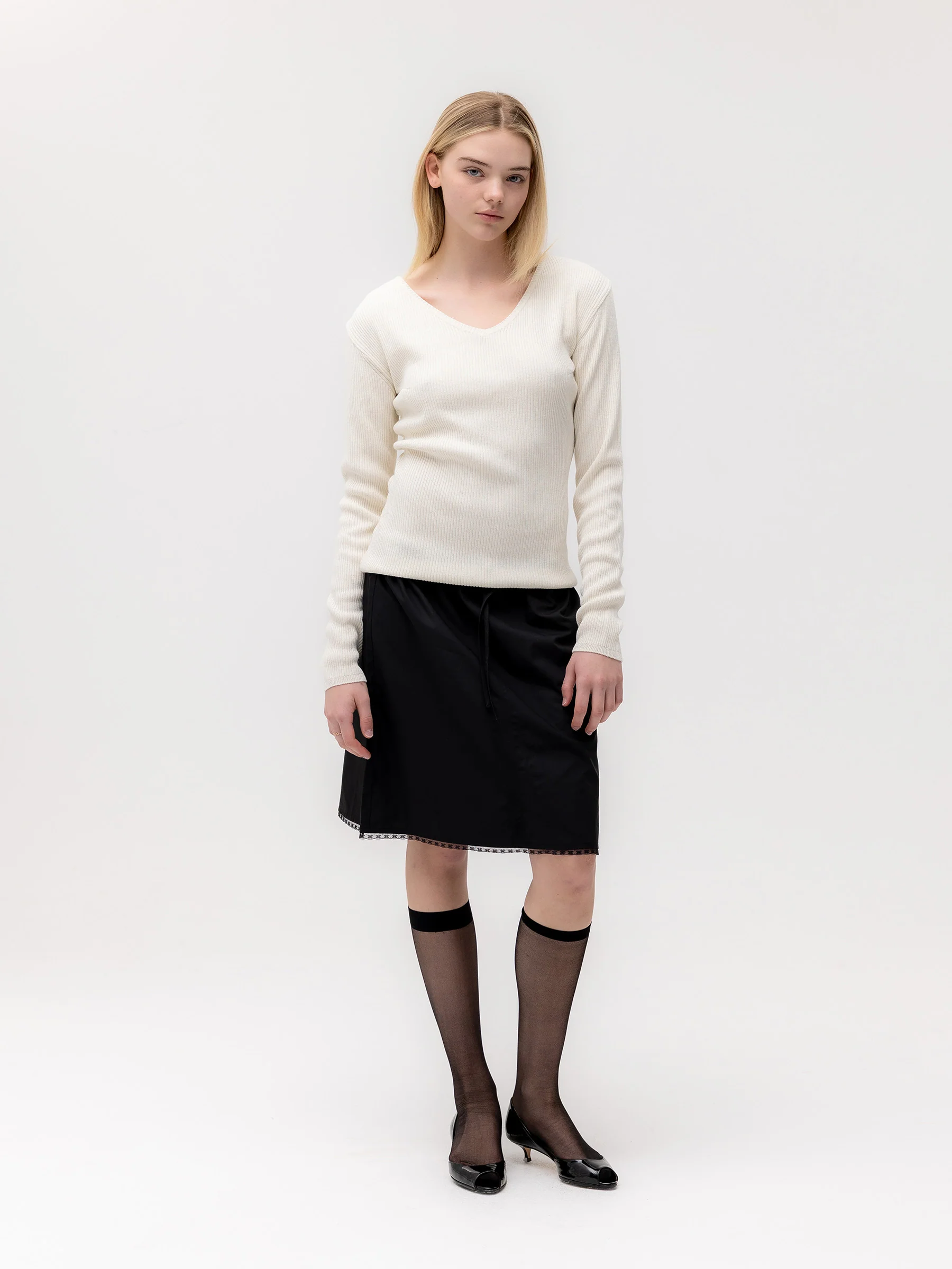 G CLASSIC RIB V-NECK KNIT - Image 6