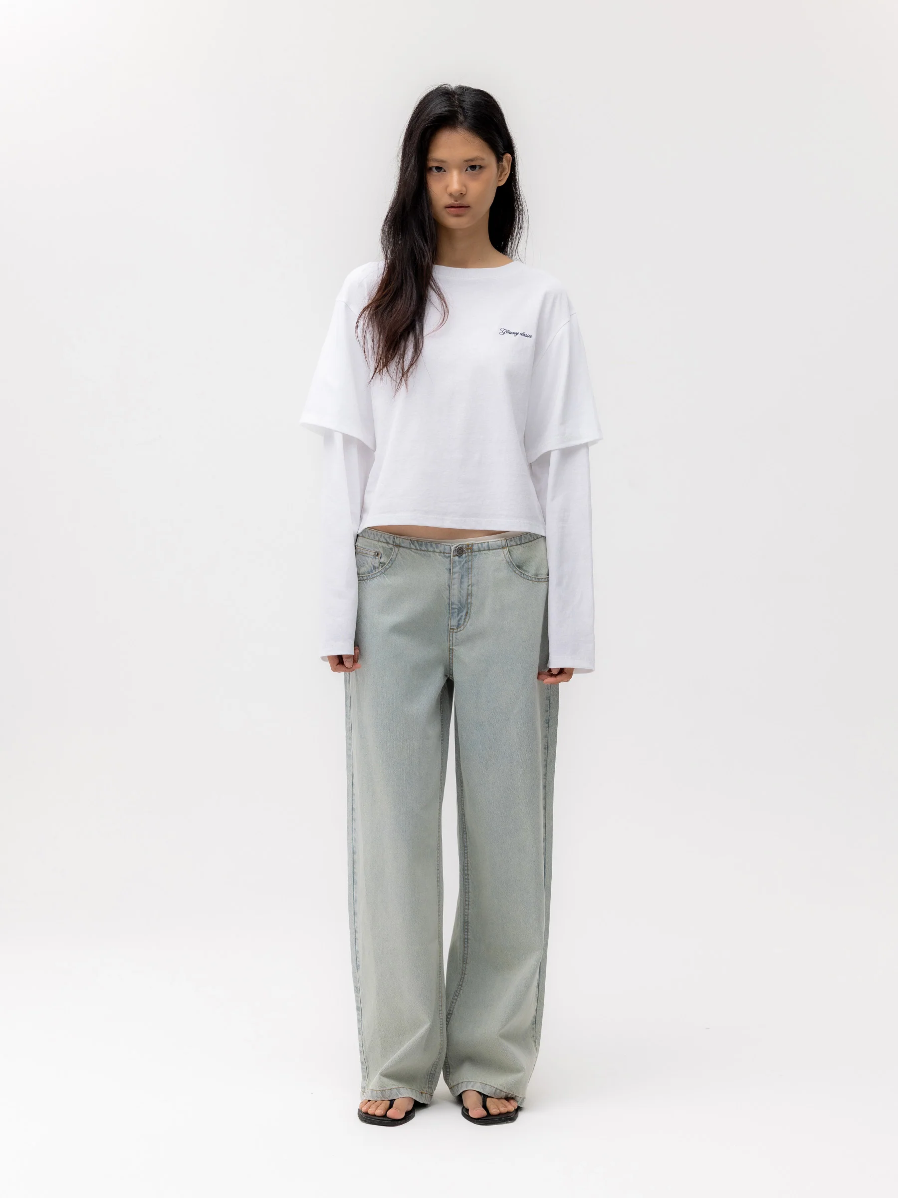 G DOUBLE SLEEVE LETTER TEE - Image 4