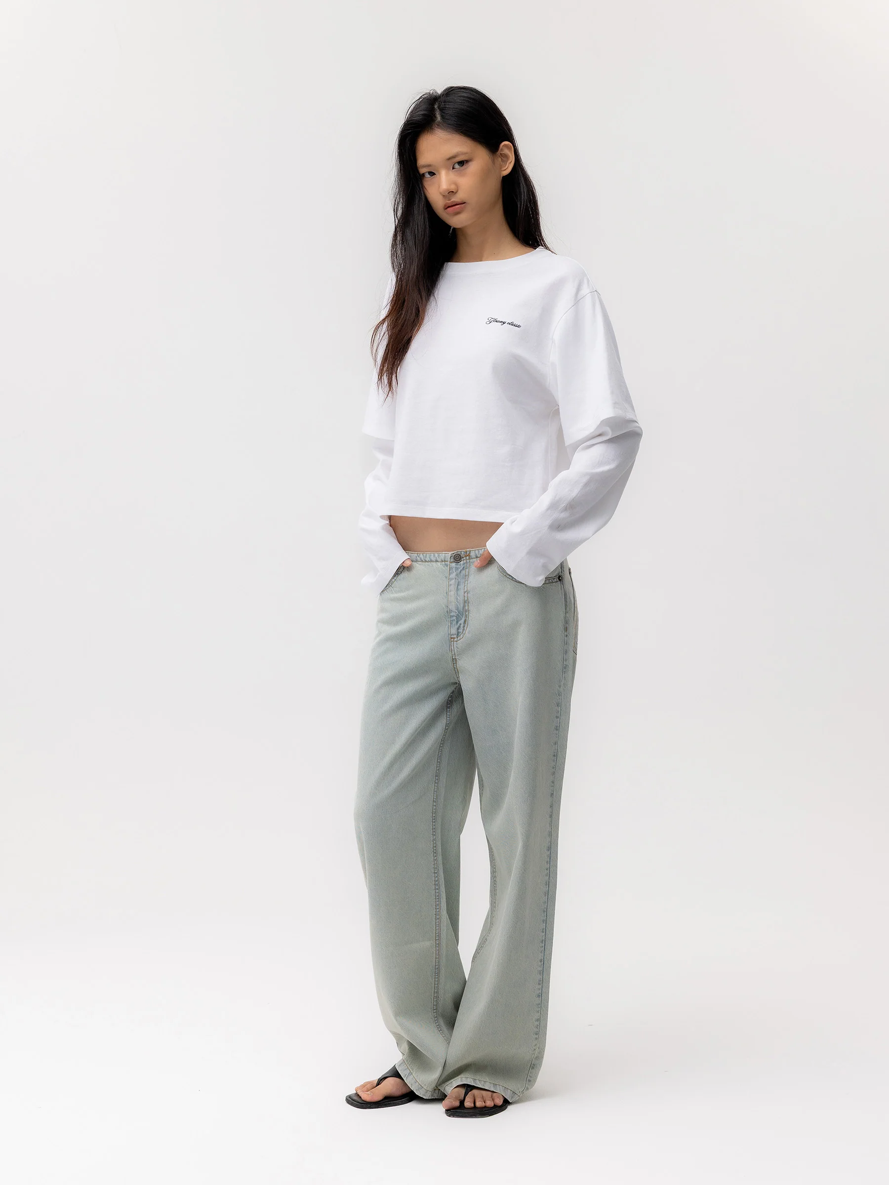 G DOUBLE SLEEVE LETTER TEE - Image 5
