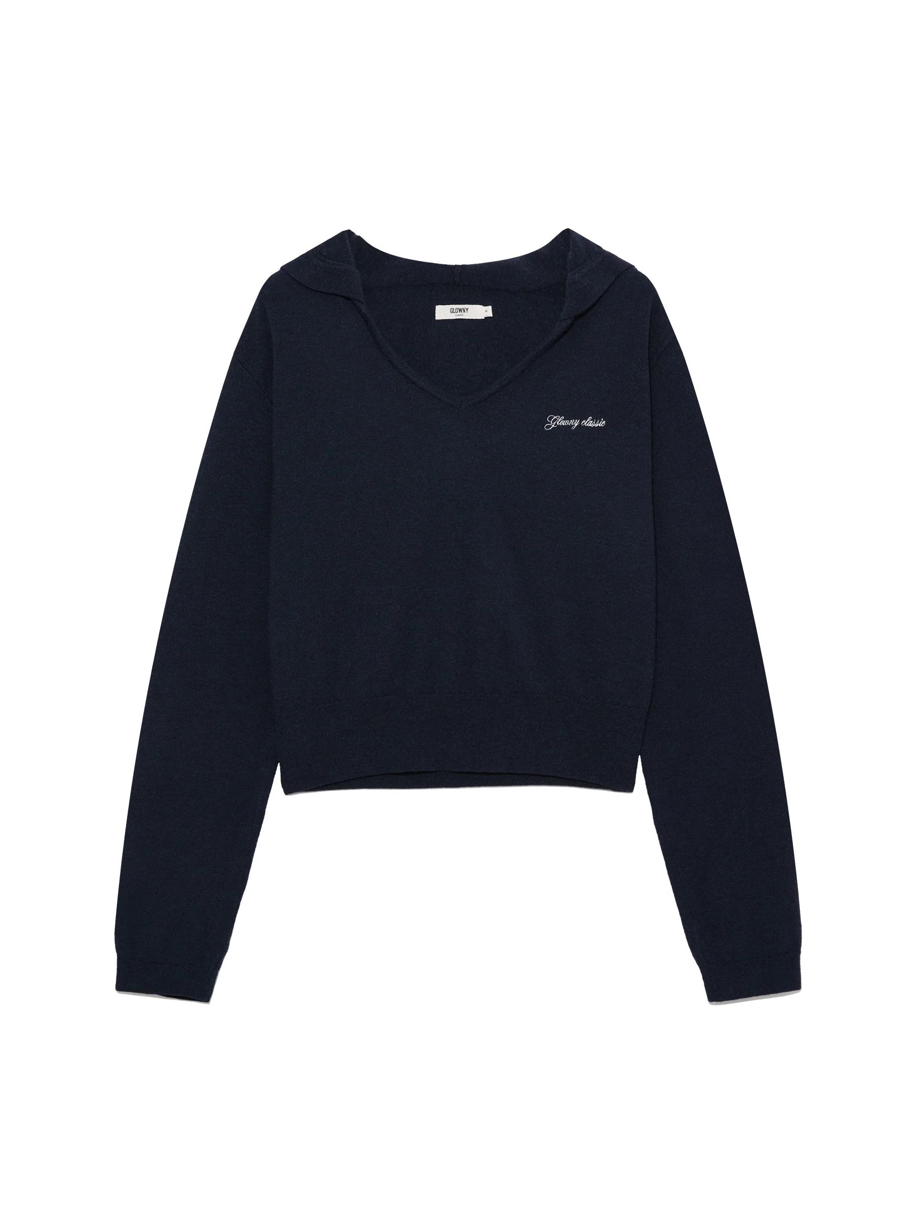 G HUG V-NECK KNIT HOODIE - Image 10