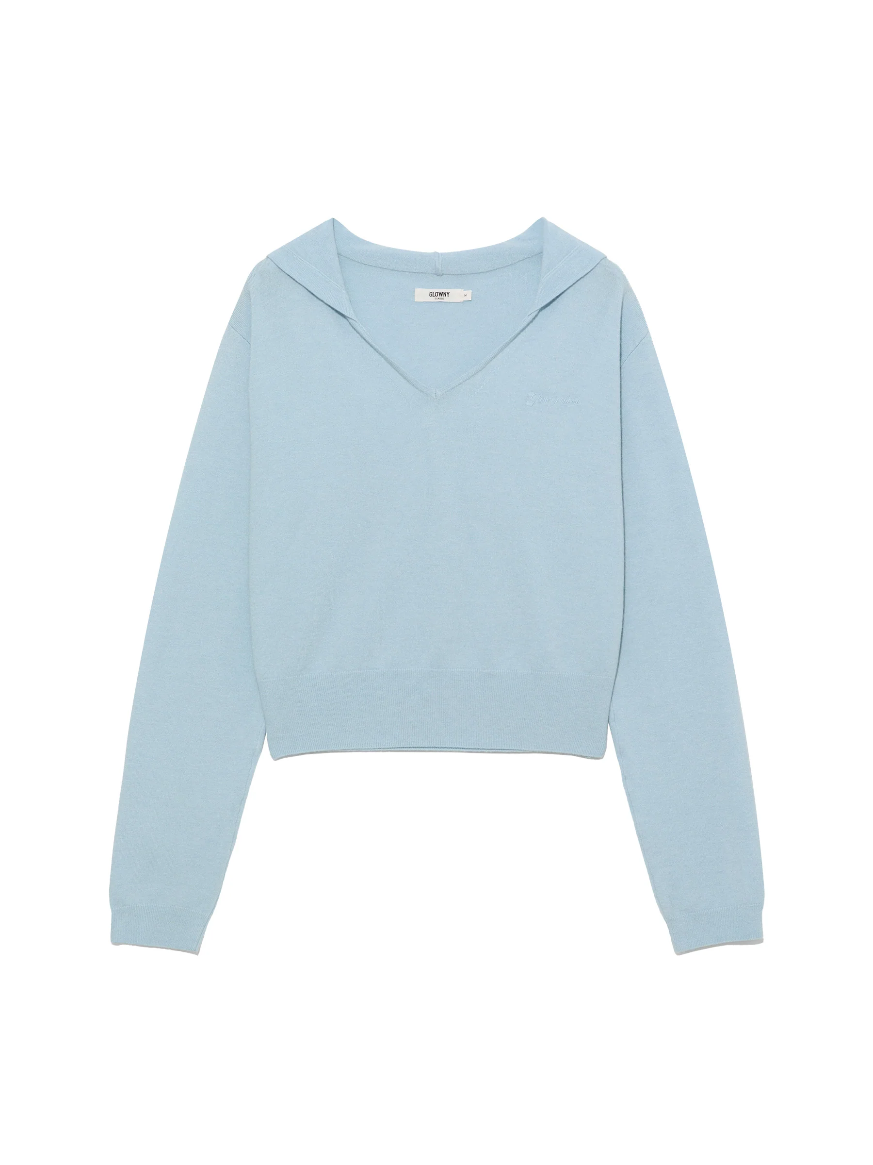 G HUG V-NECK KNIT HOODIE - Image 27
