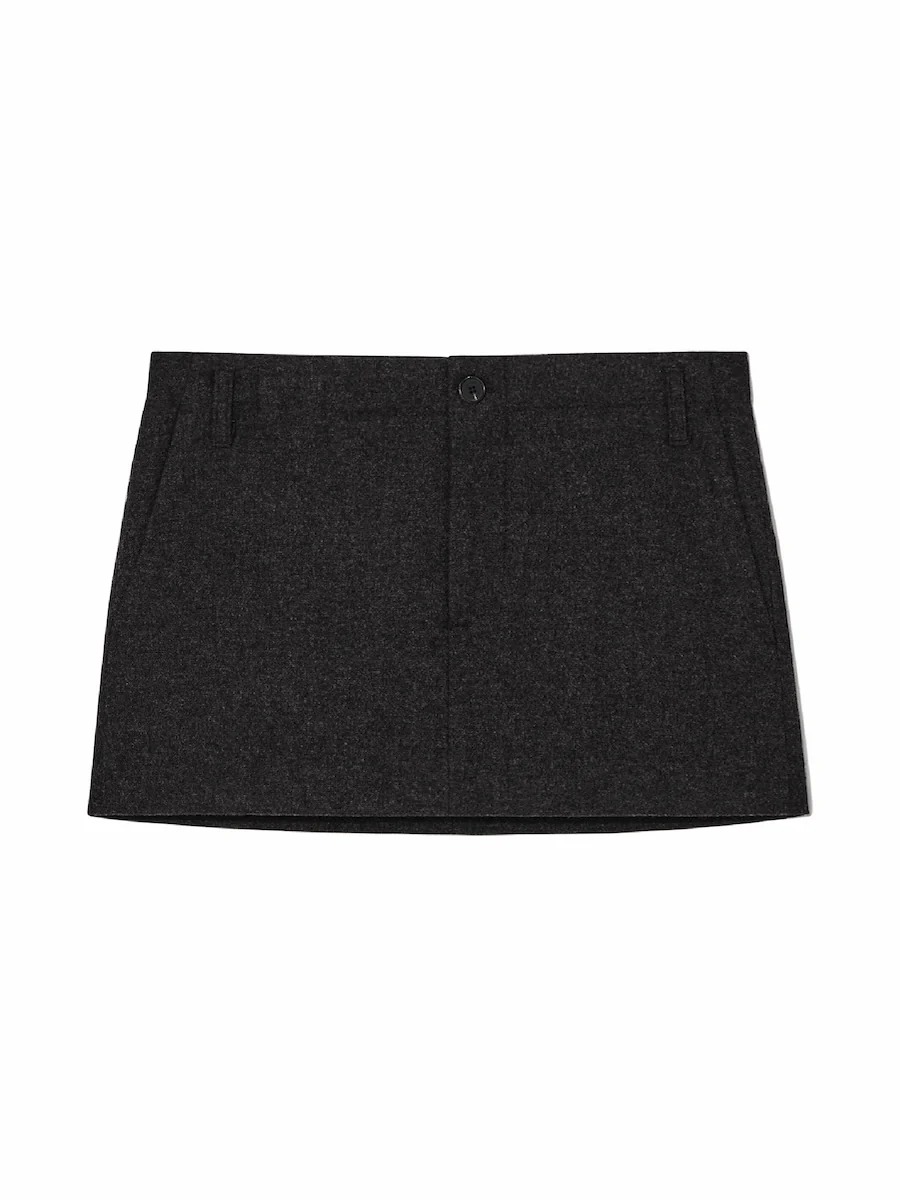 G STRAIGHT WOOL MINI SKIRT - Image 4