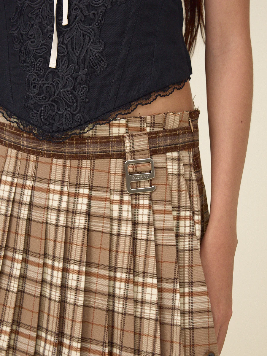 HAZE TWOTONE PLEATED SKIRT - Image 6