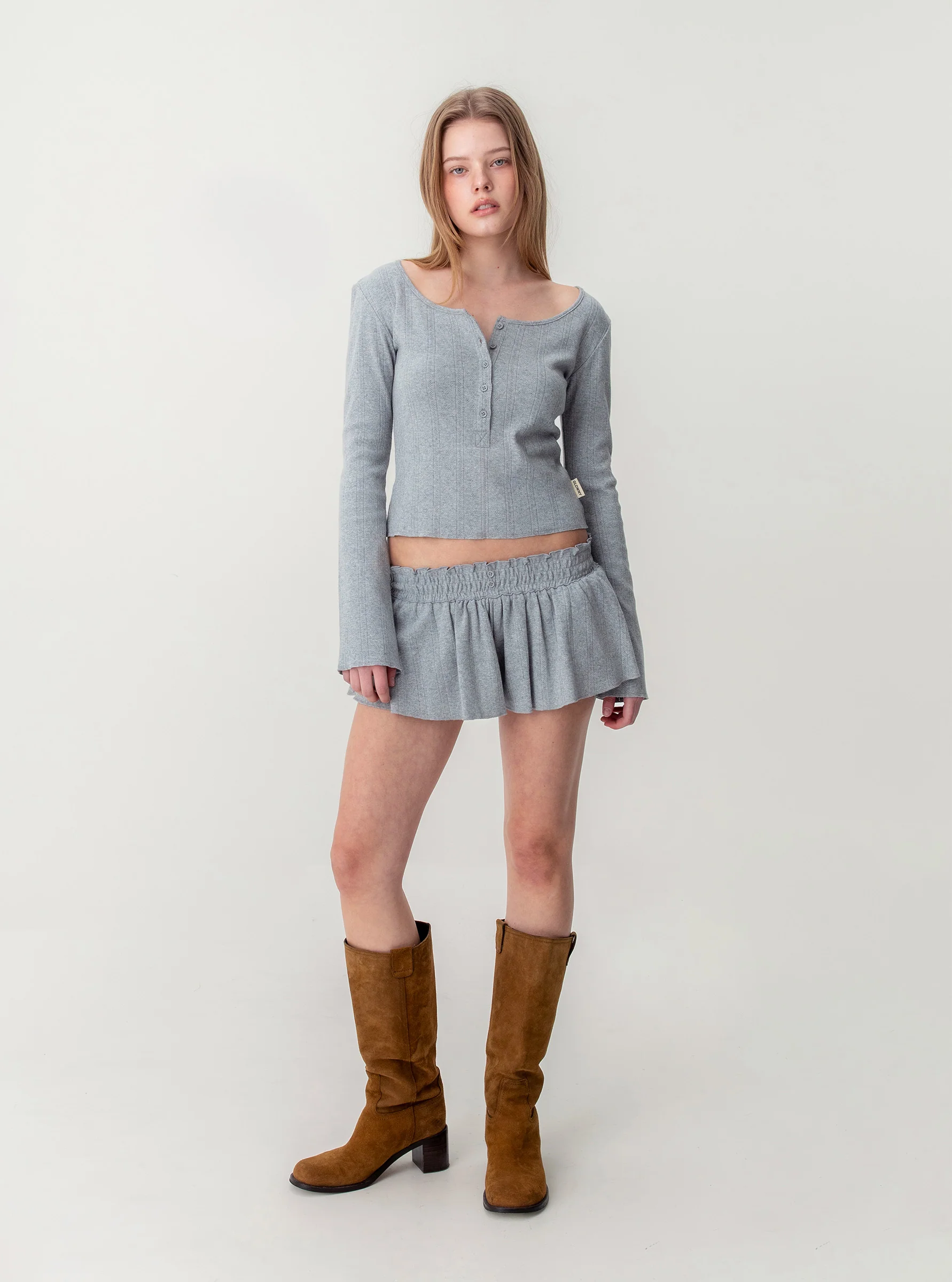HONEY EYELET BUTTON LONG SLEEVE - Image 5