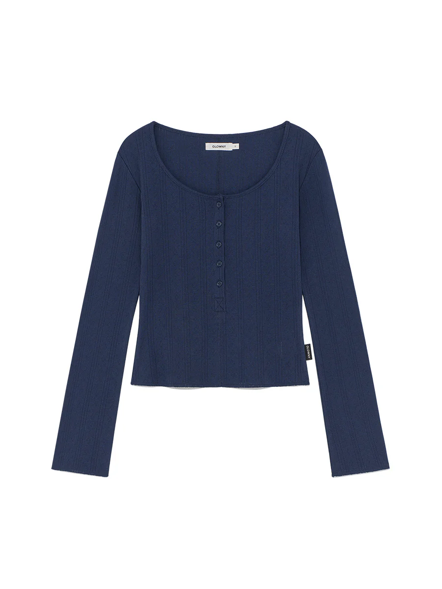 HONEY EYELET BUTTON LONG SLEEVE - Image 7