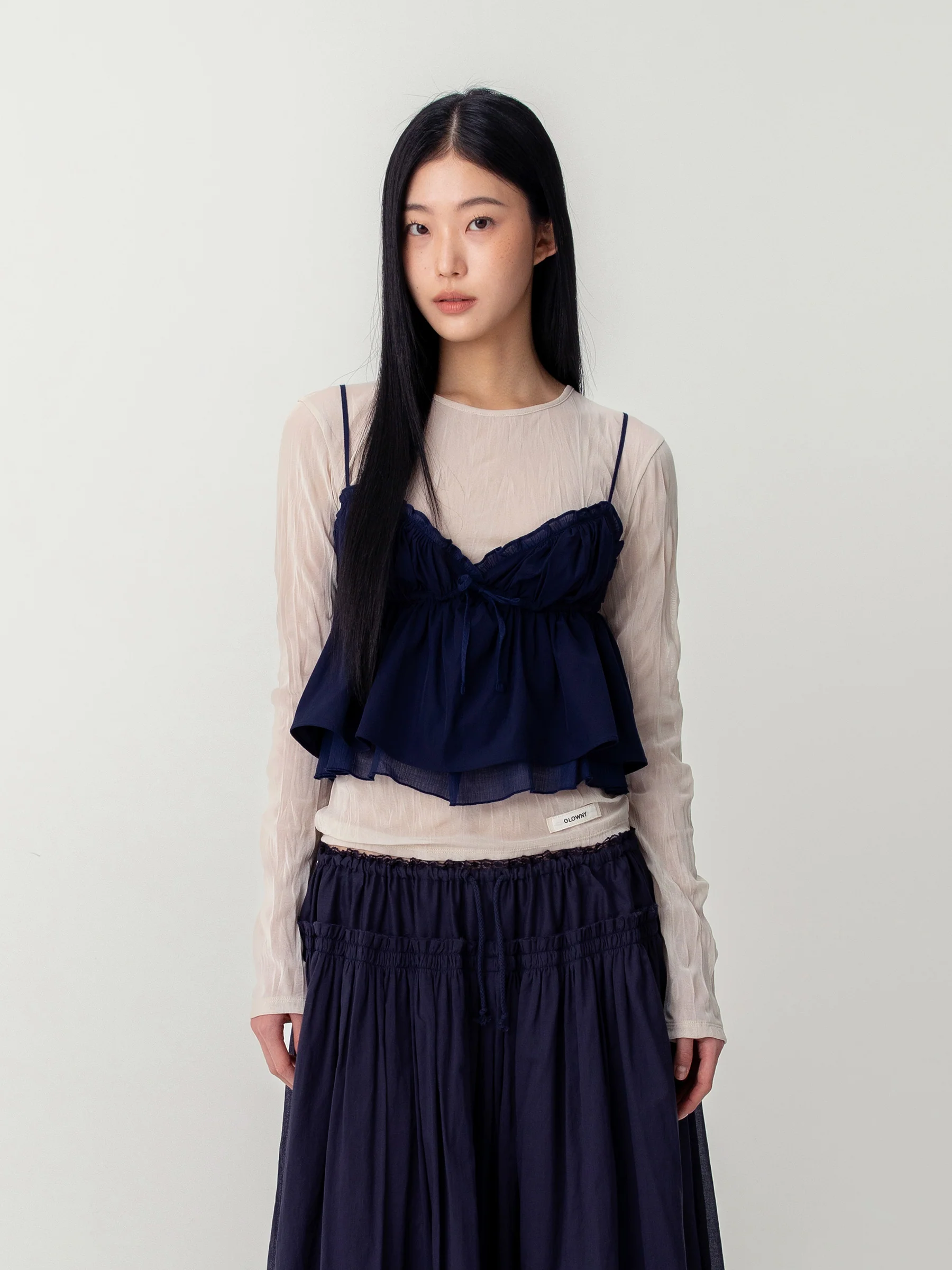 SHEER LONG SLEEVE TOP - Image 3