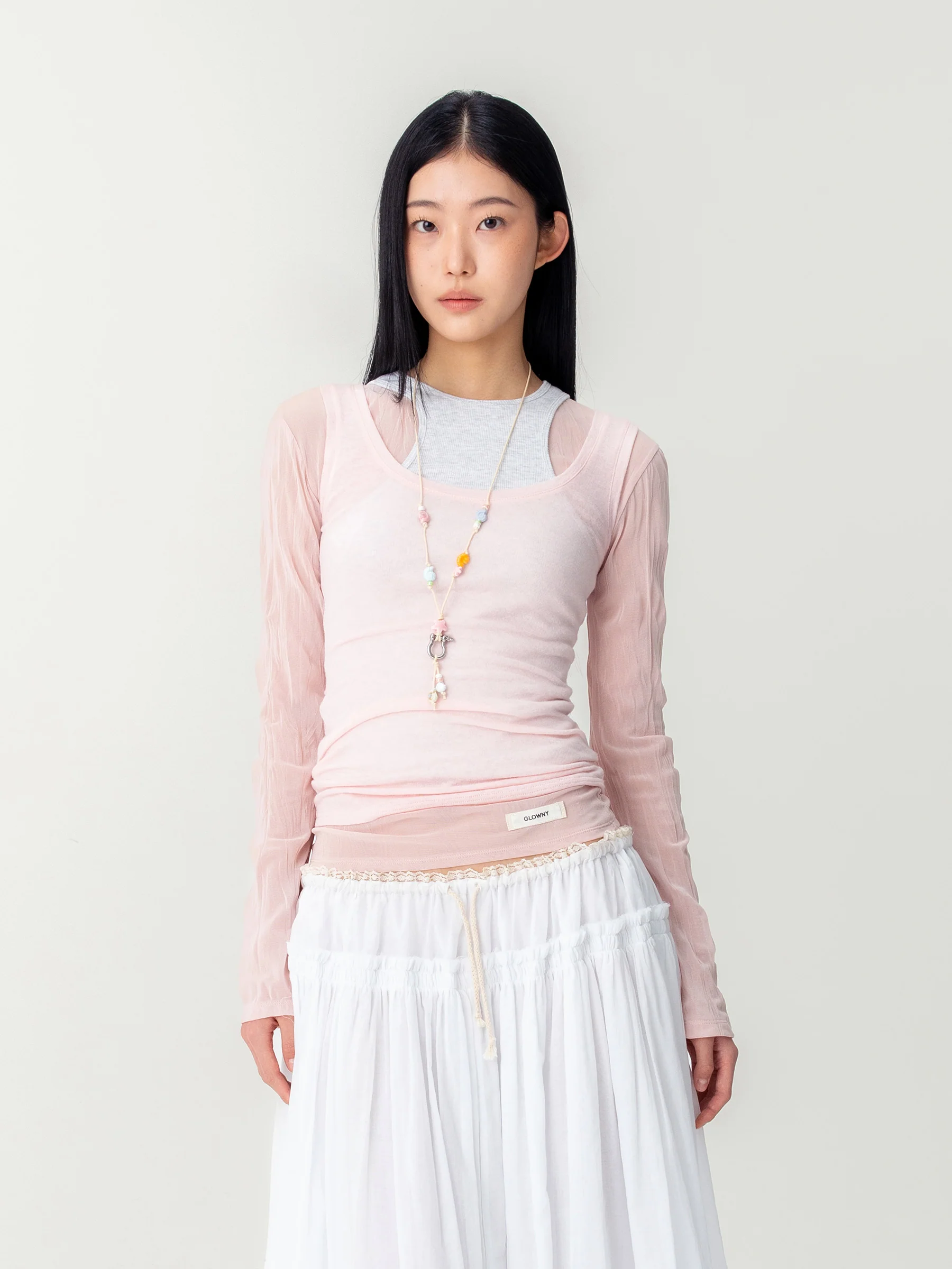 SHEER LONG SLEEVE TOP - Image 5