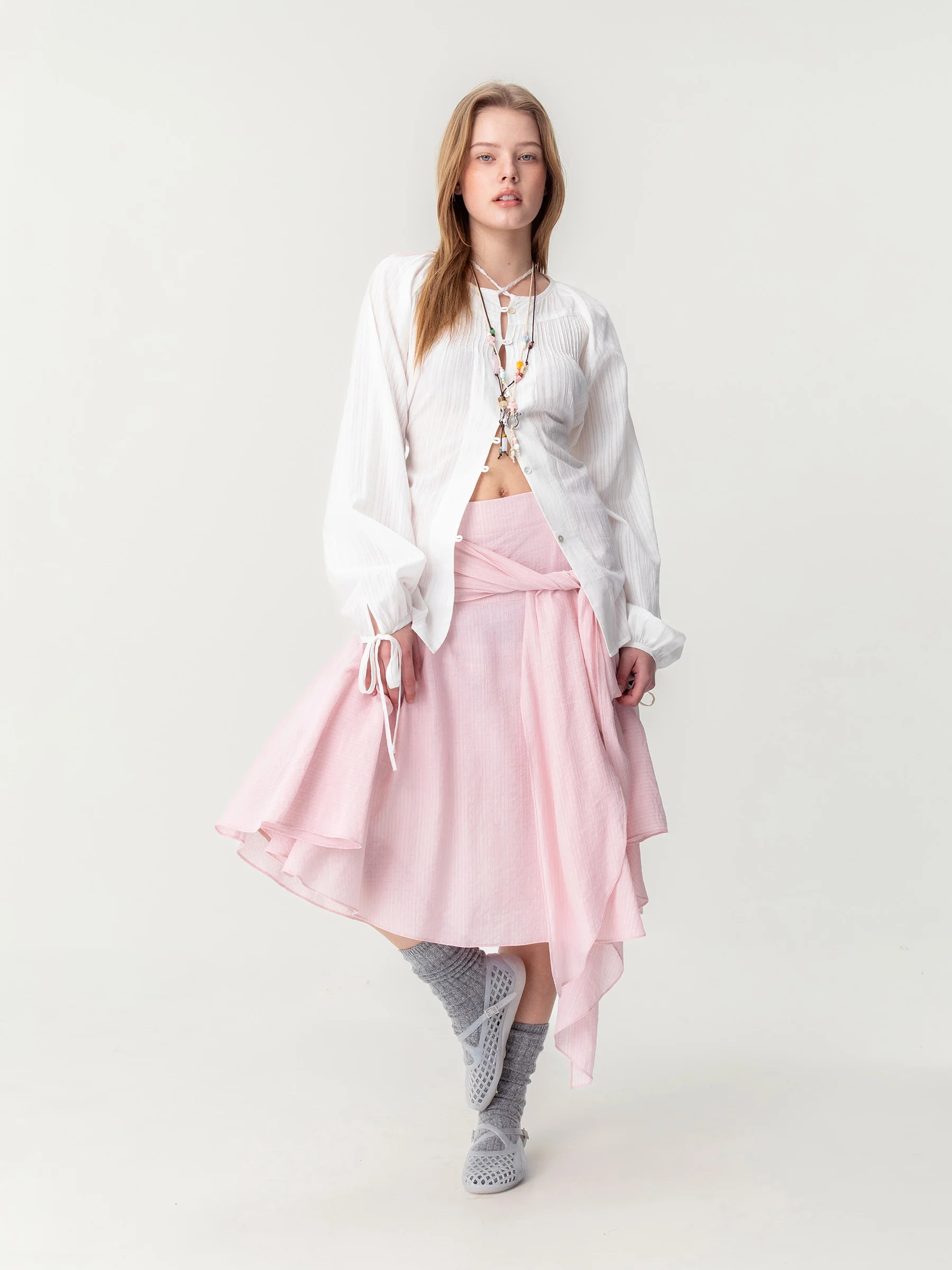 SUNSET DRAPE MIDI SKIRT - Image 5