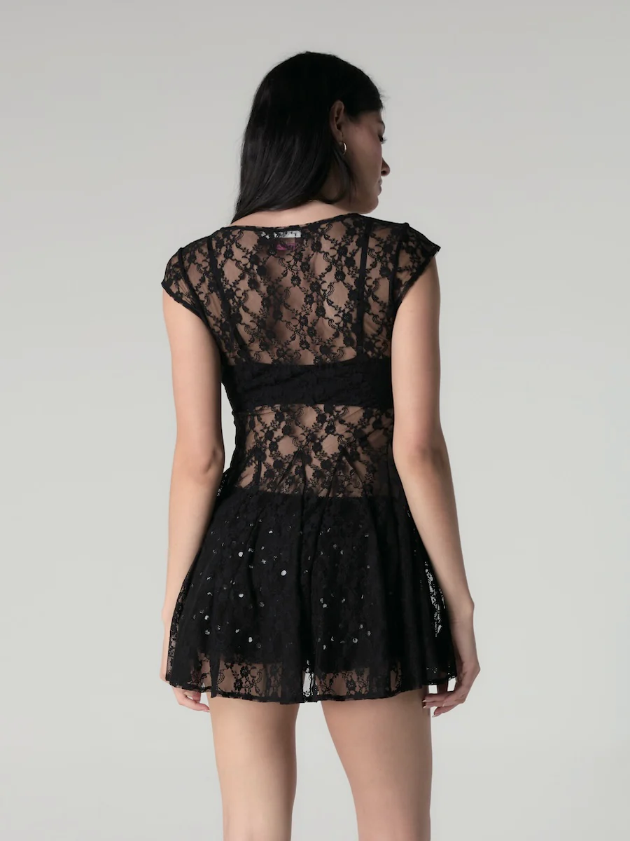 WHISPER LACE MINI DRESS - Image 6